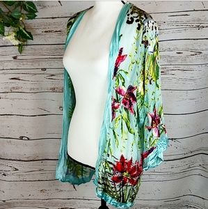 5/$25 Drapers & Damon's Tropical Embroidered Shawl